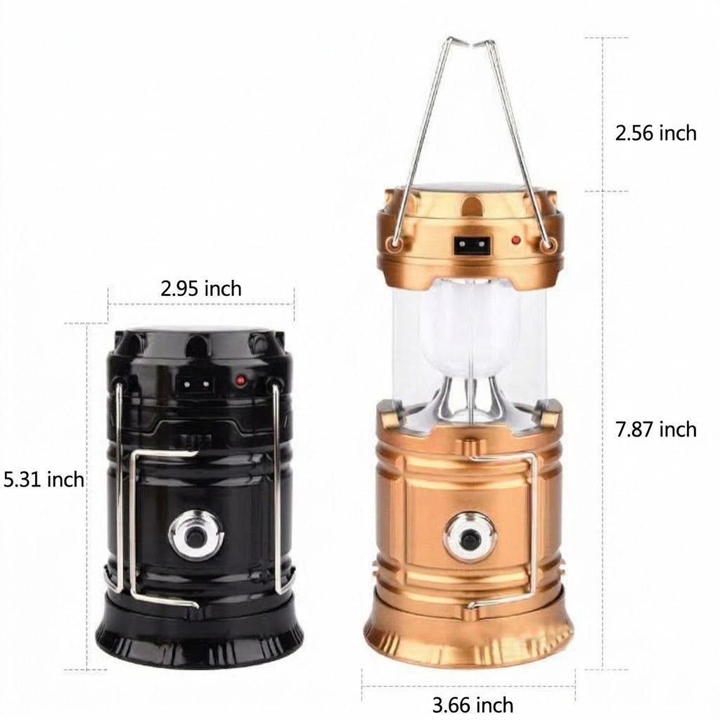 Telescopic Solar Camping Lantern With USB Charging