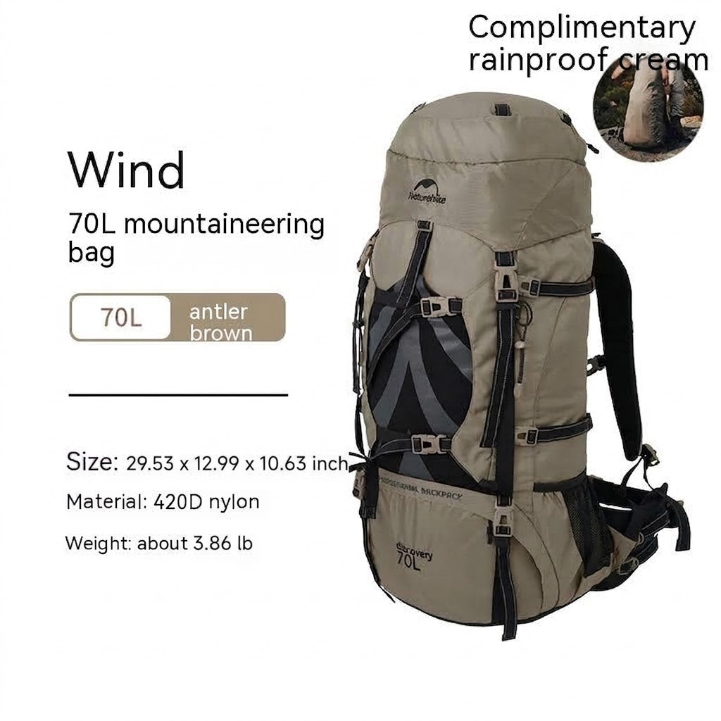 70L Large Capacity Outdoor Hiking Backpack