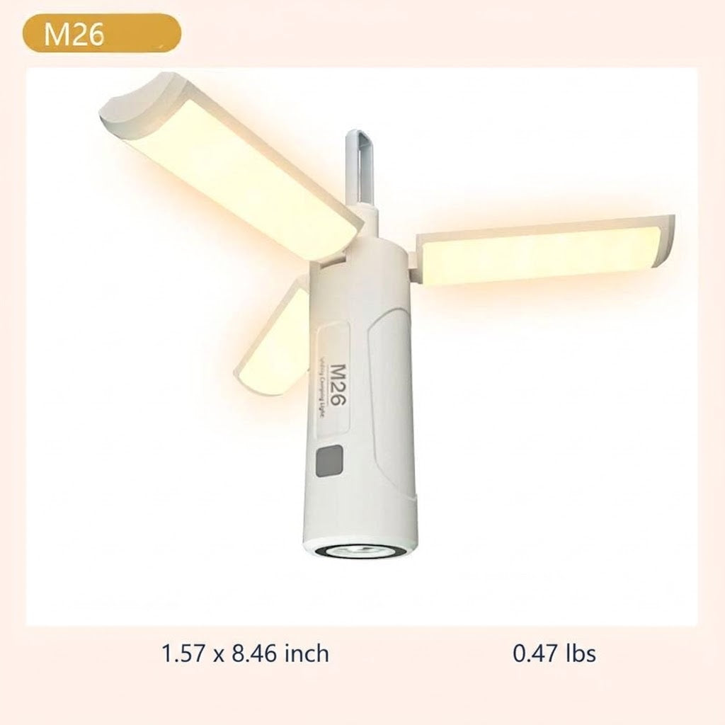 Foldable LED Camping Lantern With Type-C Rechargeable Light