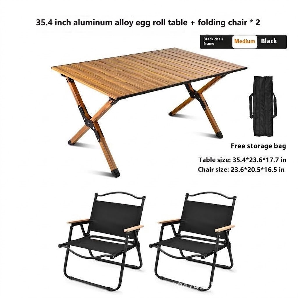 Portable Aluminum Alloy Folding Camping Table Chair
