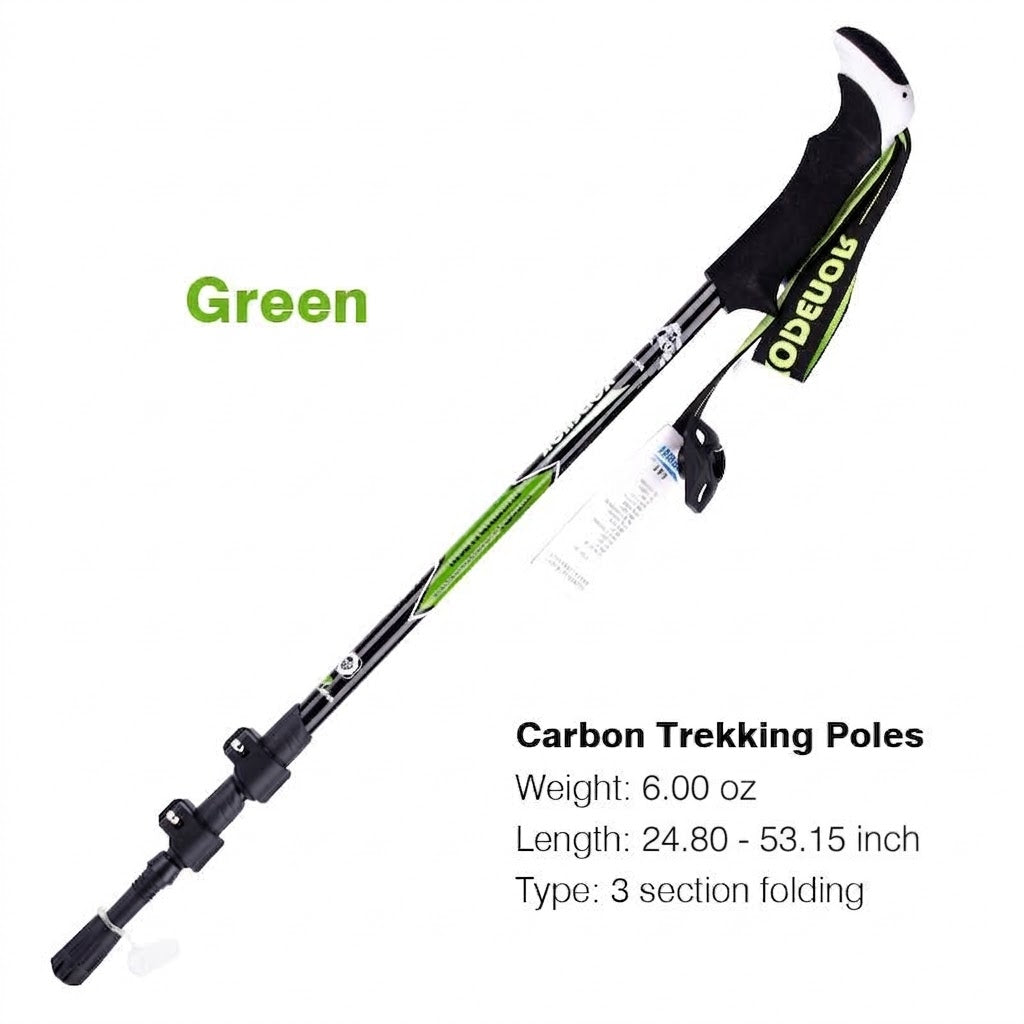 Multifunctional Carbon Fiber Trekking Pole Telescopic Folding