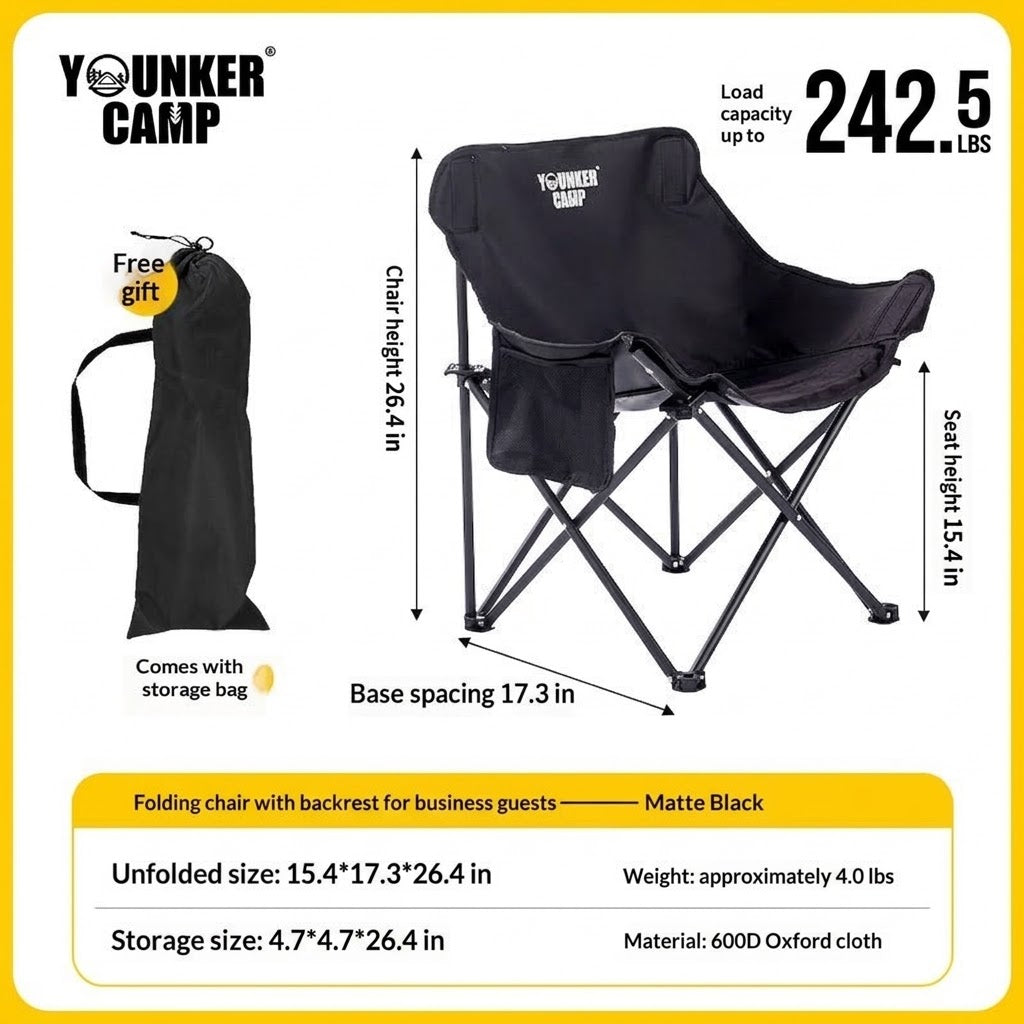 Outdoor Foldable Thickened Camping Chair Portable