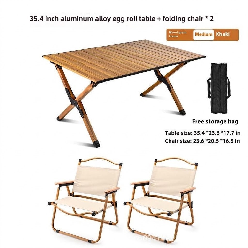 Portable Aluminum Alloy Folding Camping Table Chair